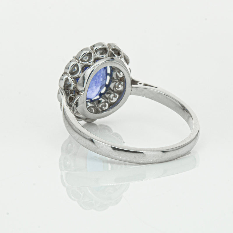 Deja Vu Platinum 2.23ct Sapphire & Diamond Ring-Ring-Walker & Hall