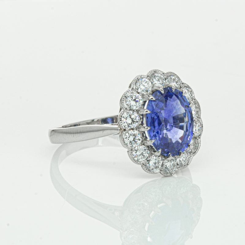 Deja Vu Platinum 2.23ct Sapphire & Diamond Ring-Ring-Walker & Hall