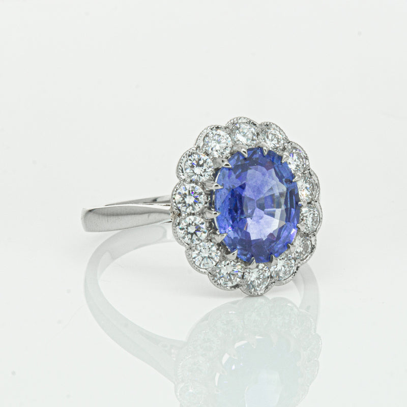 Deja Vu Platinum 2.23ct Sapphire & Diamond Ring-Ring-Walker & Hall