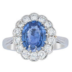 Deja Vu Platinum 2.23ct Sapphire & Diamond Ring - Ring - Walker & Hall