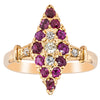 Vintage 18ct Yellow Gold Ruby & Diamond Ring - Ring - Walker & Hall