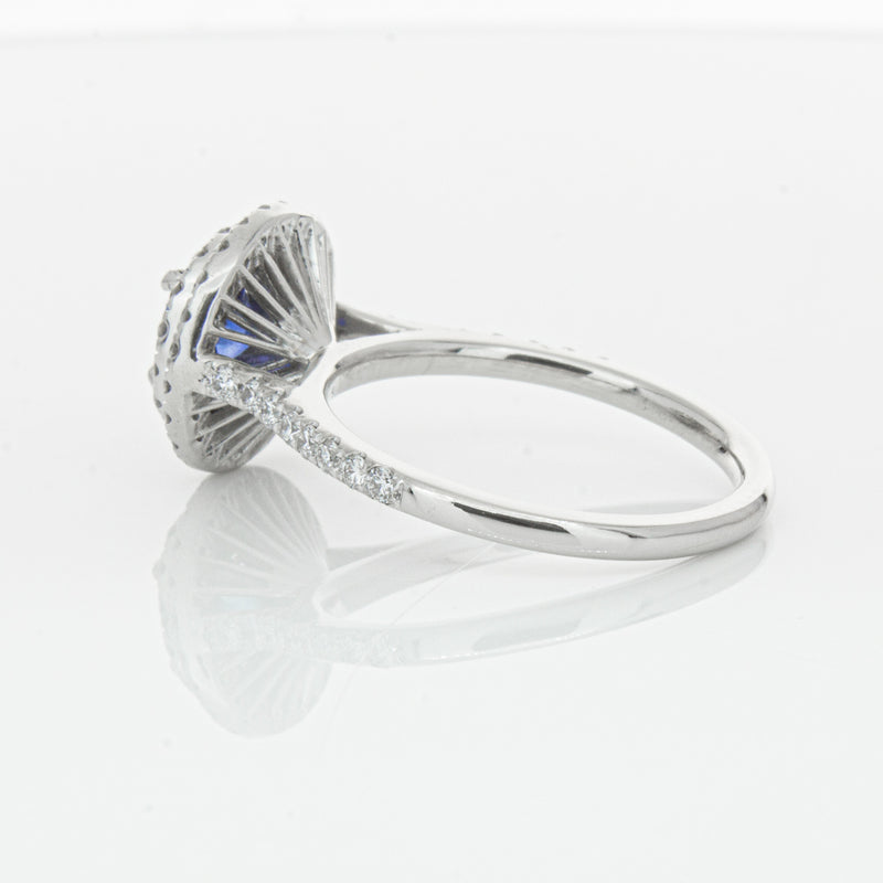 Deja Vu Platinum .88ct Sapphire & Diamond Ring-Ring-Walker & Hall