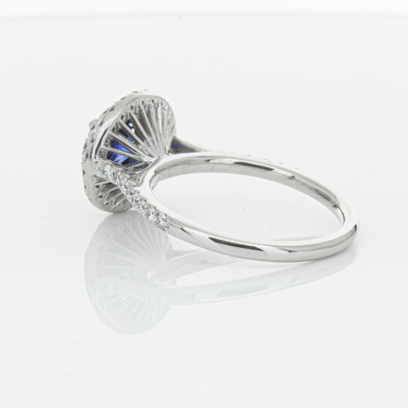 Deja Vu Platinum .88ct Sapphire & Diamond Ring-Ring-Walker & Hall
