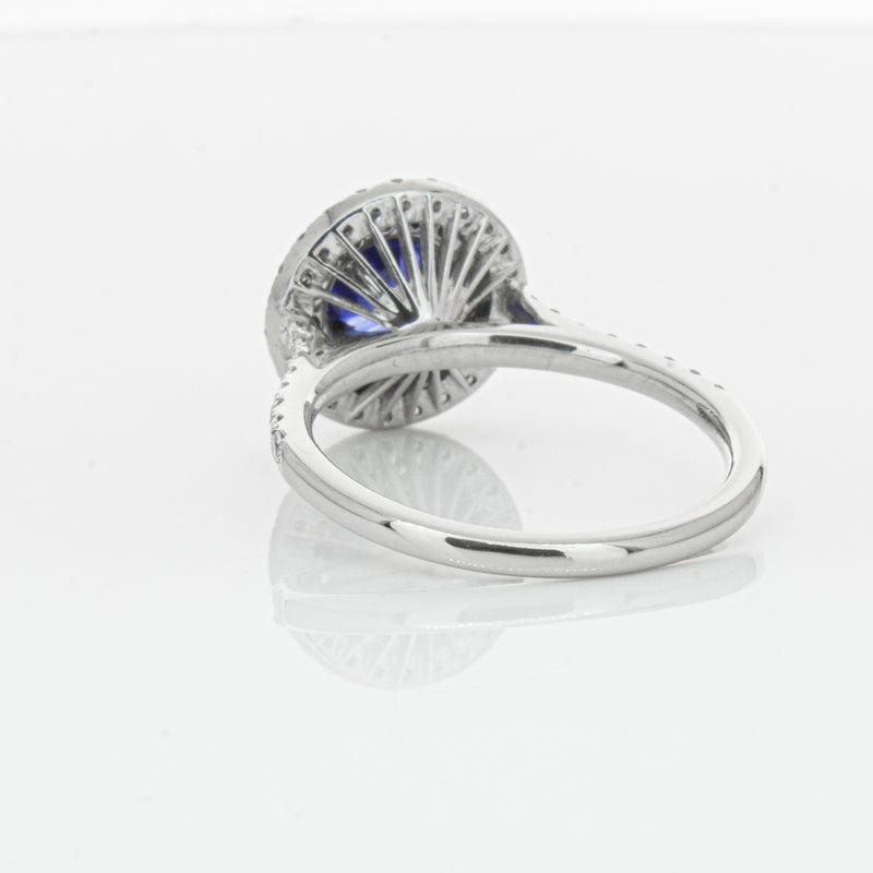 Deja Vu Platinum .88ct Sapphire & Diamond Ring-Ring-Walker & Hall