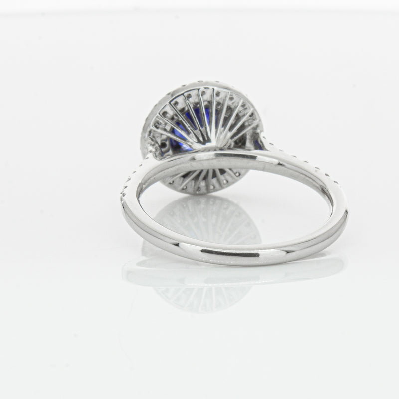 Deja Vu Platinum .88ct Sapphire & Diamond Ring-Ring-Walker & Hall