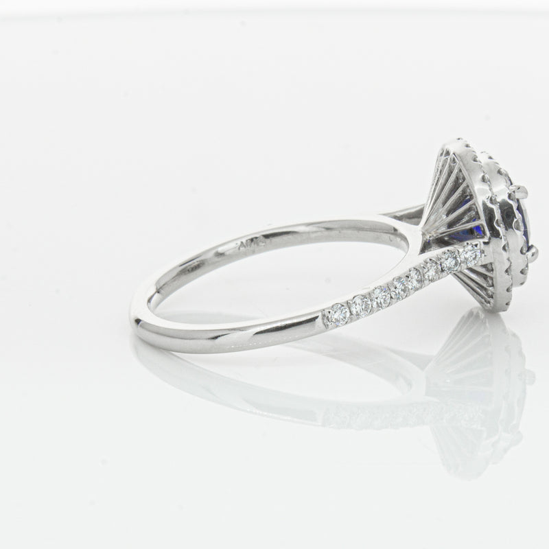 Deja Vu Platinum .88ct Sapphire & Diamond Ring-Ring-Walker & Hall