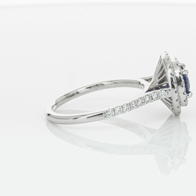 Deja Vu Platinum .88ct Sapphire & Diamond Ring-Ring-Walker & Hall