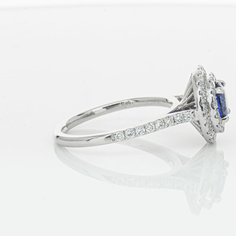 Deja Vu Platinum .88ct Sapphire & Diamond Ring-Ring-Walker & Hall