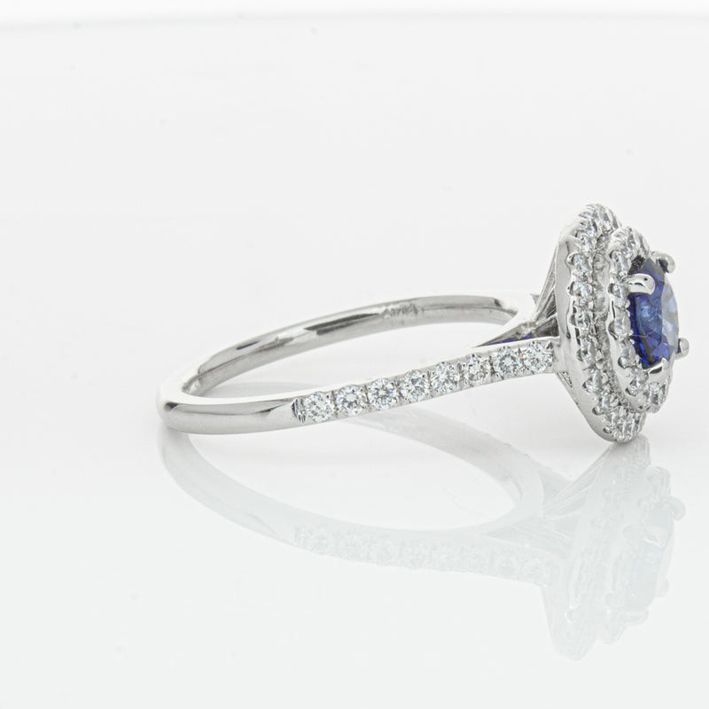 Deja Vu Platinum .88ct Sapphire & Diamond Ring-Ring-Walker & Hall