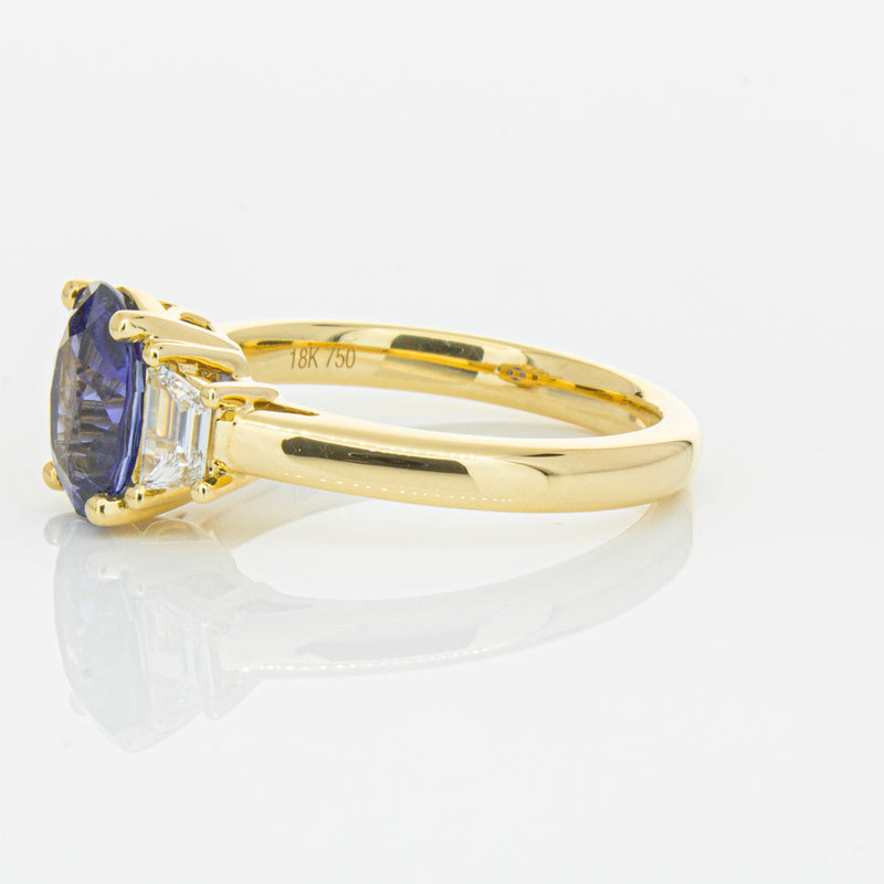 18ct Yellow Gold Sapphire & Diamond Ring-Ring-Walker & Hall