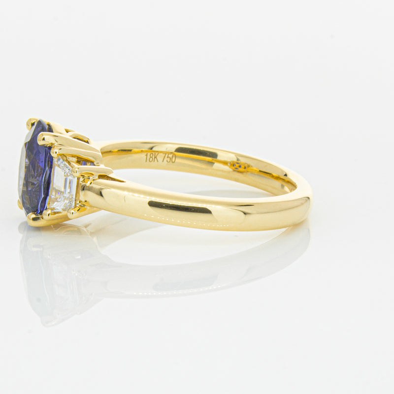 18ct Yellow Gold Sapphire & Diamond Ring-Ring-Walker & Hall