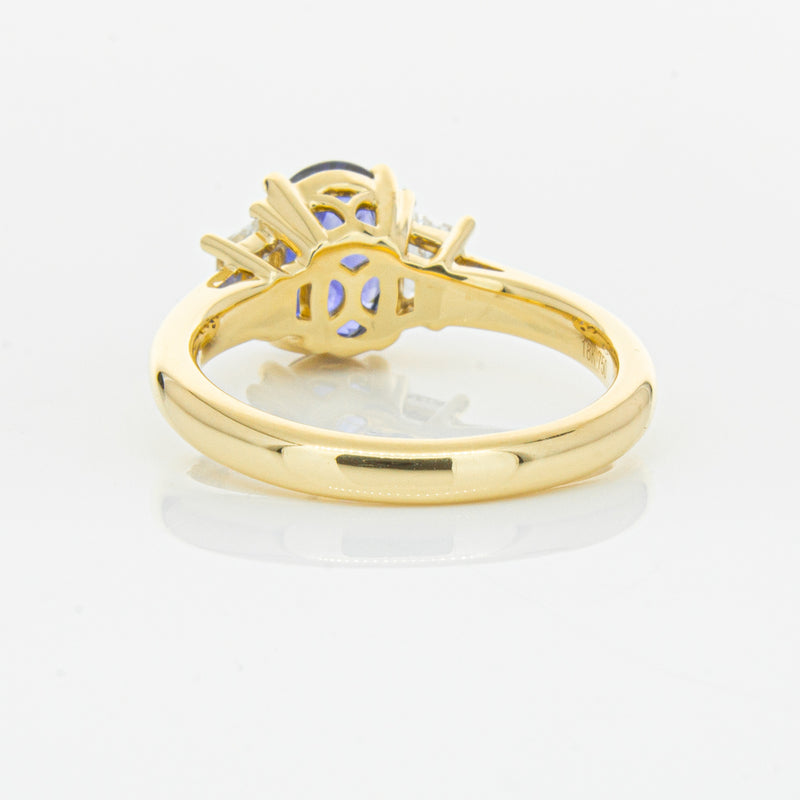 18ct Yellow Gold Sapphire & Diamond Ring-Ring-Walker & Hall