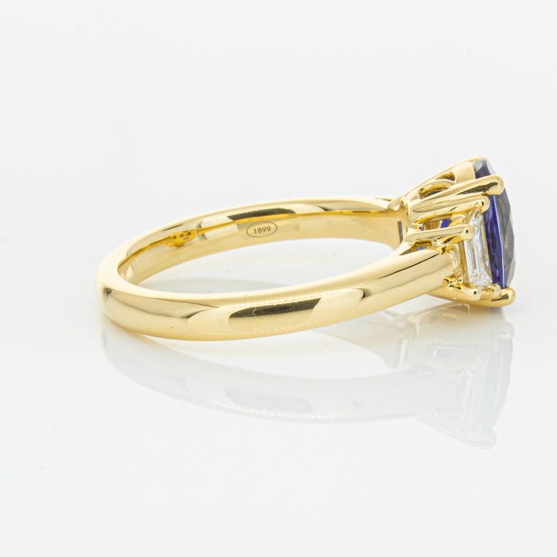 18ct Yellow Gold Sapphire & Diamond Ring-Ring-Walker & Hall