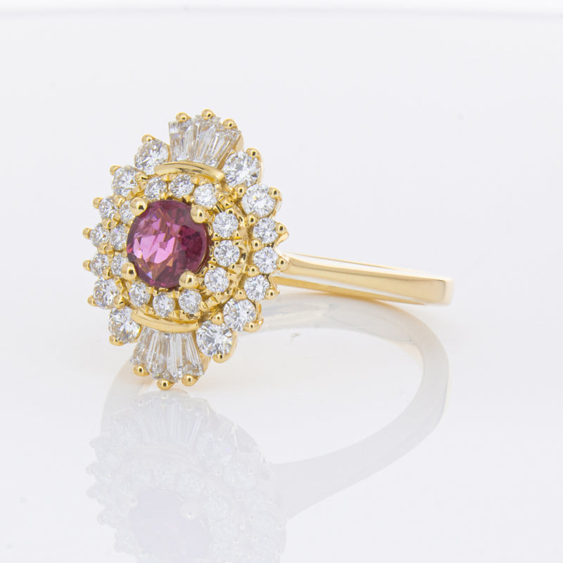 18ct Yellow Gold .54ct Ruby & Diamond Kira Ring-Ring-Walker & Hall