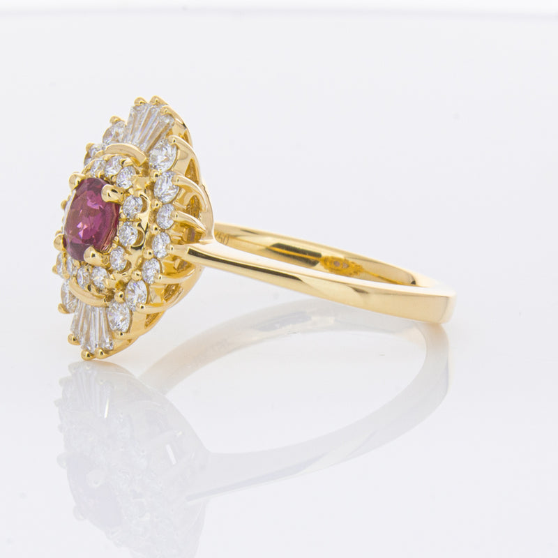 18ct Yellow Gold .54ct Ruby & Diamond Kira Ring-Ring-Walker & Hall
