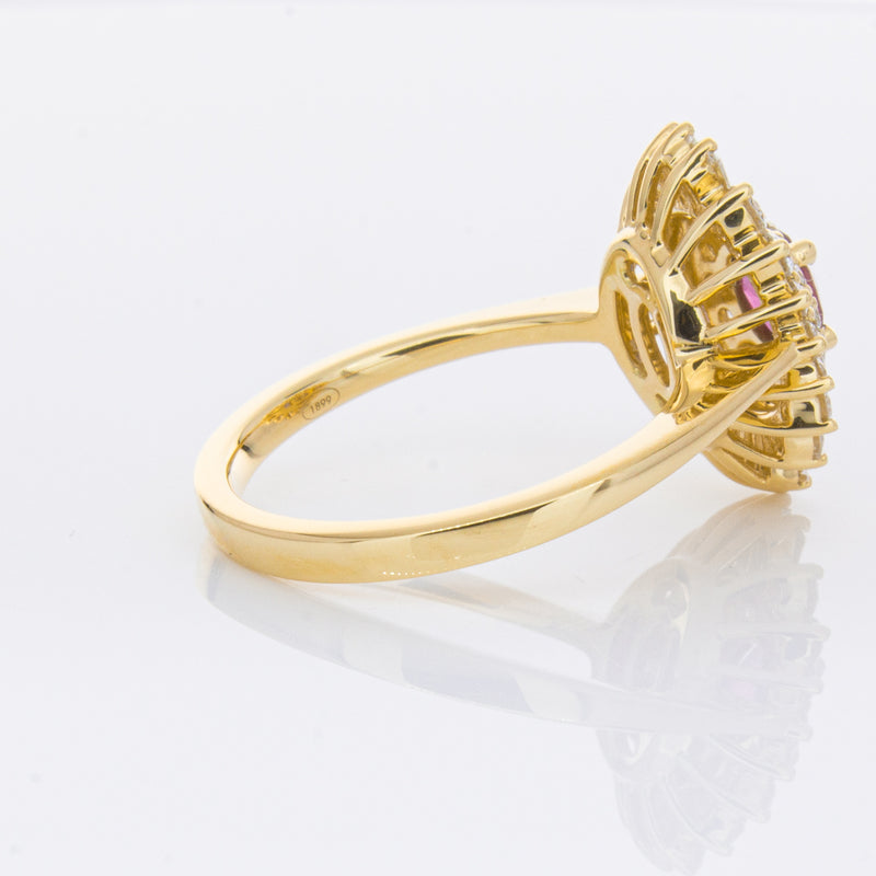 18ct Yellow Gold .54ct Ruby & Diamond Kira Ring-Ring-Walker & Hall