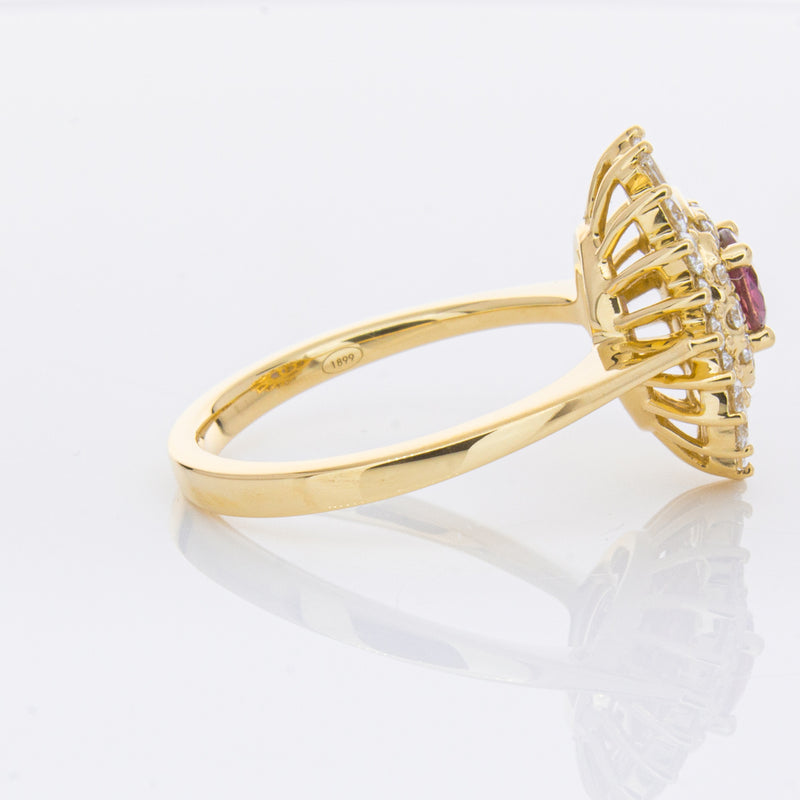18ct Yellow Gold .54ct Ruby & Diamond Kira Ring-Ring-Walker & Hall