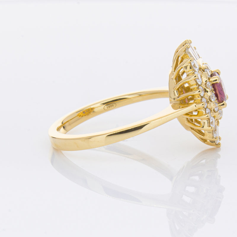 18ct Yellow Gold .54ct Ruby & Diamond Kira Ring-Ring-Walker & Hall