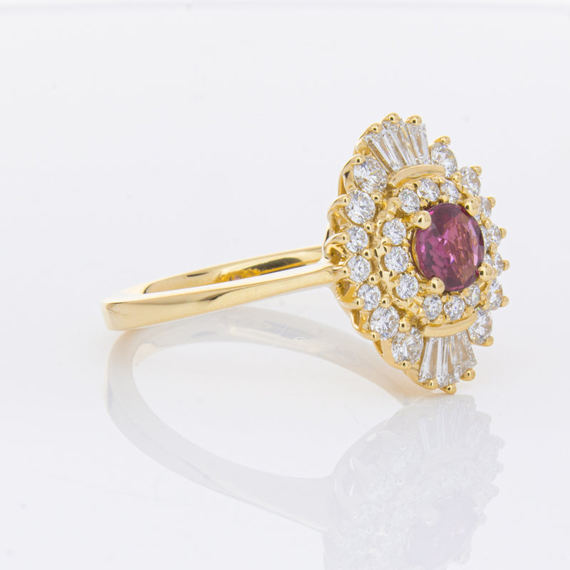 18ct Yellow Gold .54ct Ruby & Diamond Kira Ring-Ring-Walker & Hall