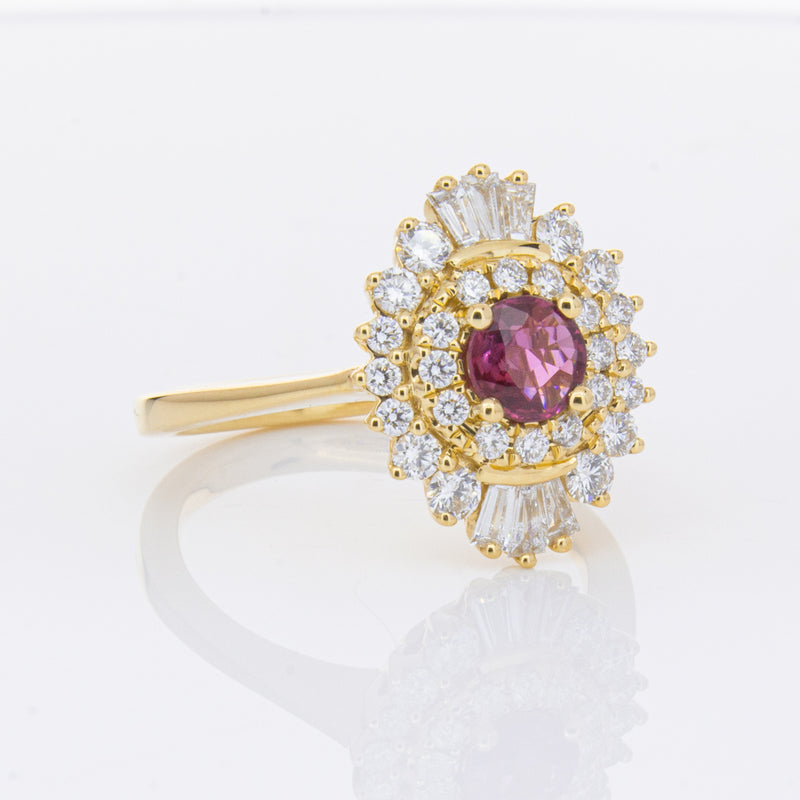 18ct Yellow Gold .54ct Ruby & Diamond Kira Ring-Ring-Walker & Hall