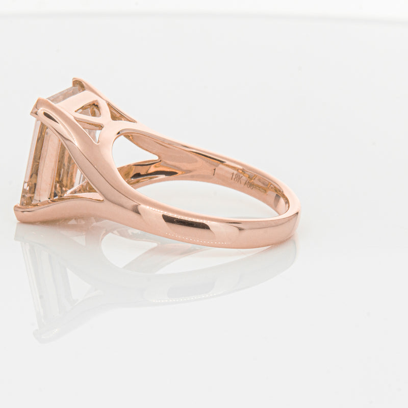 18ct Rose Gold 4.96ct Morganite Verona Ring-Ring-Walker & Hall