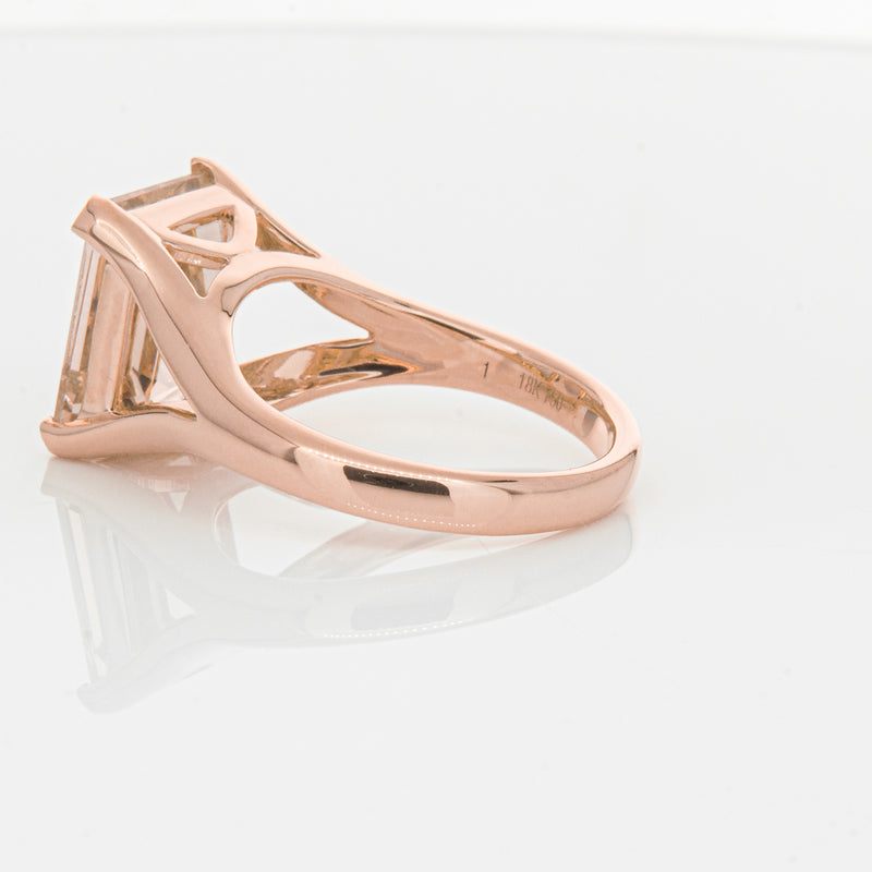 18ct Rose Gold 4.96ct Morganite Verona Ring-Ring-Walker & Hall