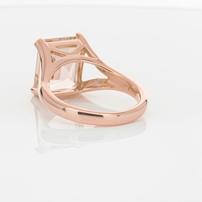 18ct Rose Gold 4.96ct Morganite Verona Ring-Ring-Walker & Hall