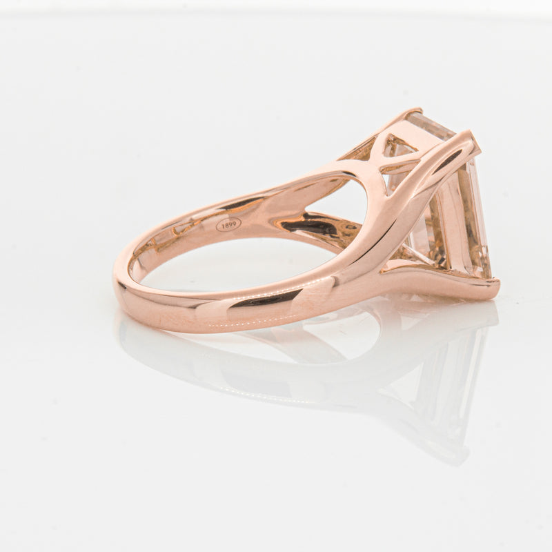 18ct Rose Gold 4.96ct Morganite Verona Ring-Ring-Walker & Hall