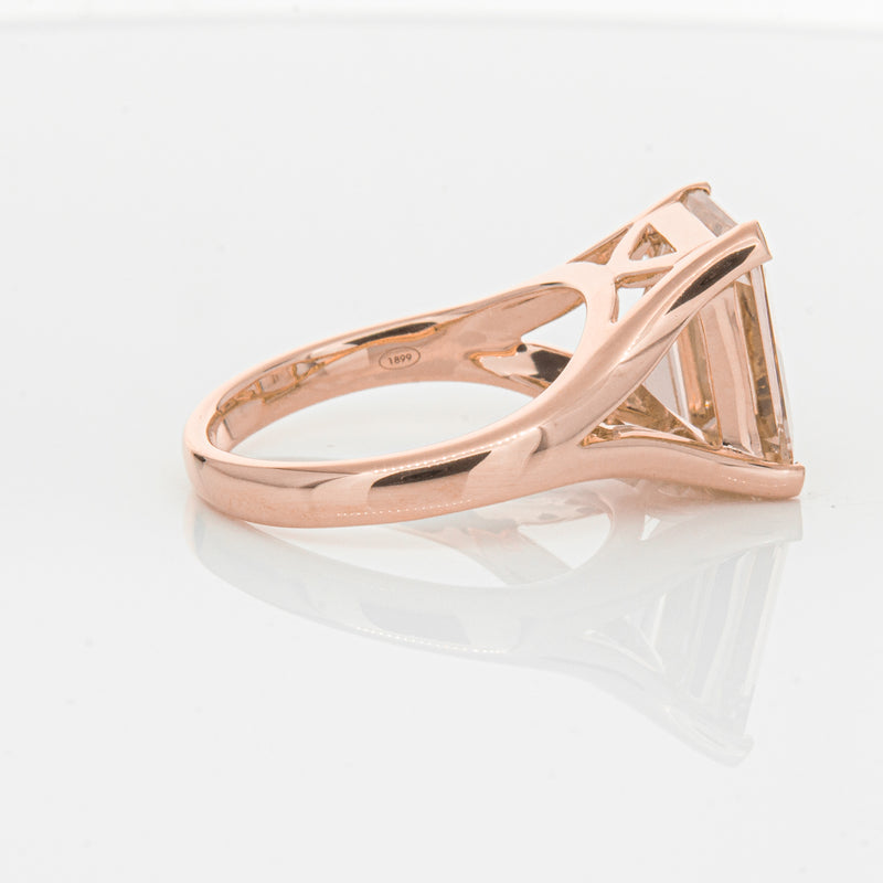18ct Rose Gold 4.96ct Morganite Verona Ring-Ring-Walker & Hall
