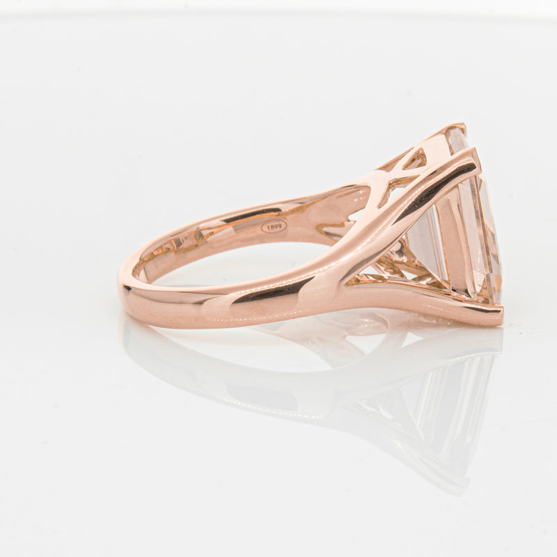 18ct Rose Gold 4.96ct Morganite Verona Ring-Ring-Walker & Hall