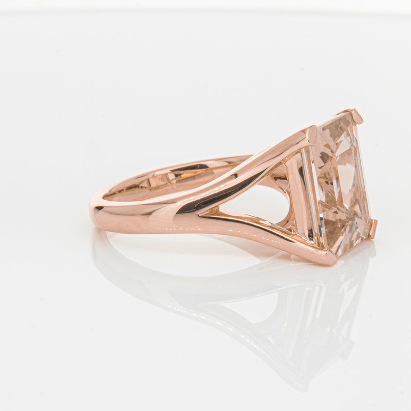 18ct Rose Gold 4.96ct Morganite Verona Ring-Ring-Walker & Hall