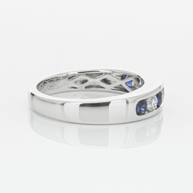 18ct White Gold .50ct Sapphire & Diamond Tigris Ring-Ring-Walker & Hall