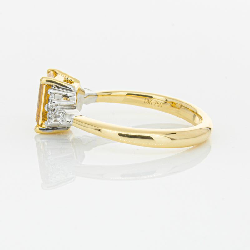 18ct Yellow Gold 1.40ct Golden Sapphire & Diamond Oriana Ring-Ring-Walker & Hall