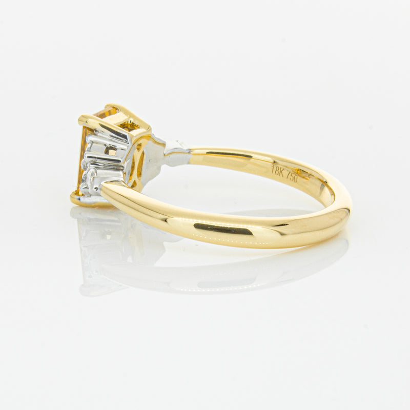 18ct Yellow Gold 1.40ct Golden Sapphire & Diamond Oriana Ring-Ring-Walker & Hall