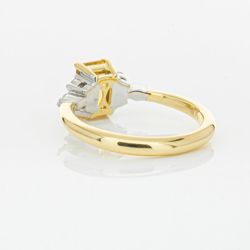 18ct Yellow Gold 1.40ct Golden Sapphire & Diamond Oriana Ring-Ring-Walker & Hall