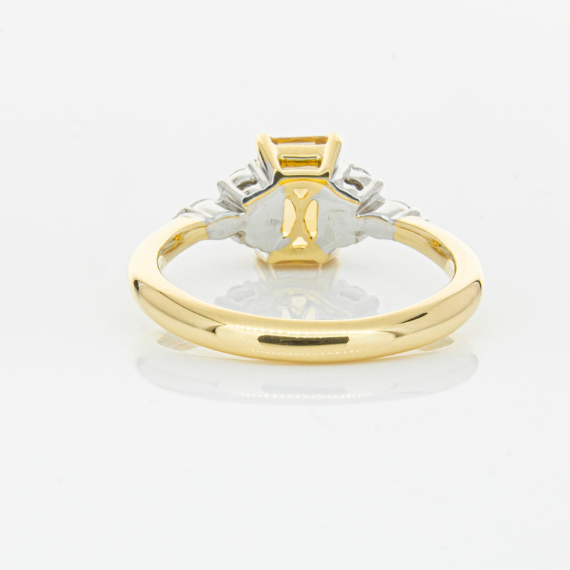 18ct Yellow Gold 1.40ct Golden Sapphire & Diamond Oriana Ring-Ring-Walker & Hall