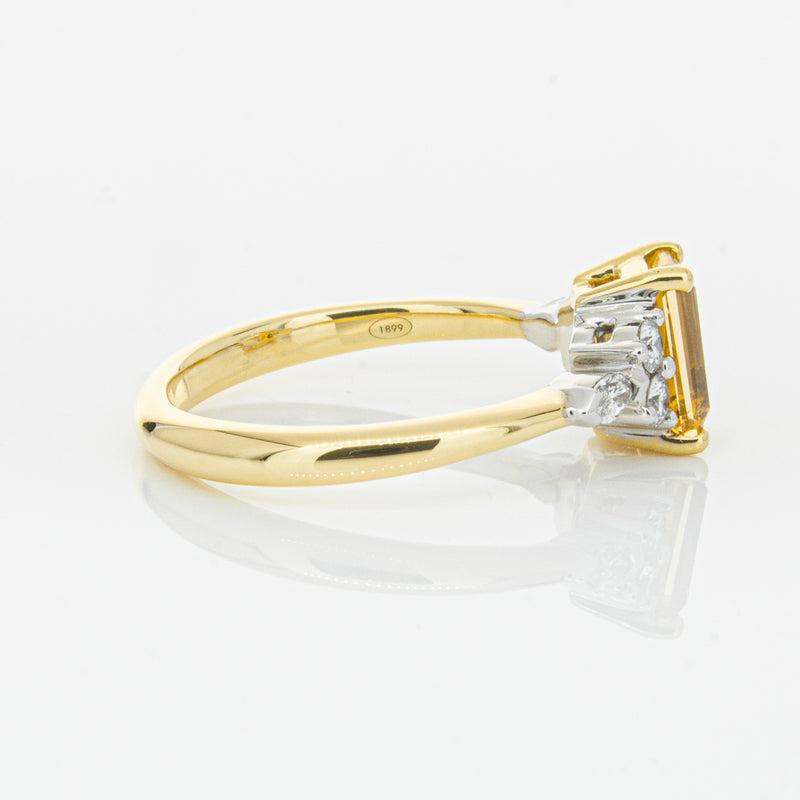 18ct Yellow Gold 1.40ct Golden Sapphire & Diamond Oriana Ring-Ring-Walker & Hall