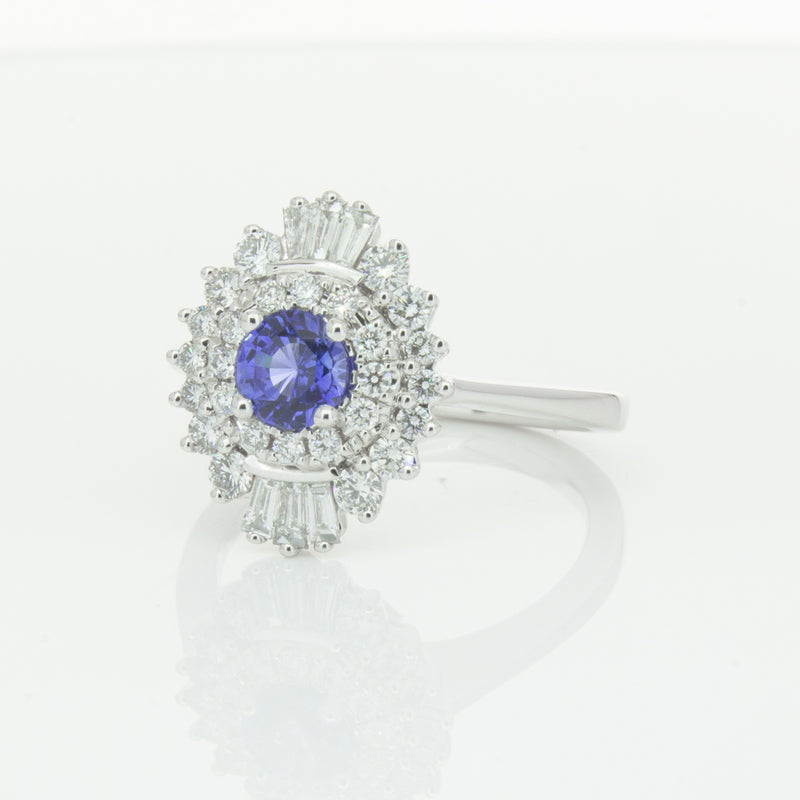 18ct White Gold .74ct Sapphire & Diamond Kira Ring-Ring-Walker & Hall