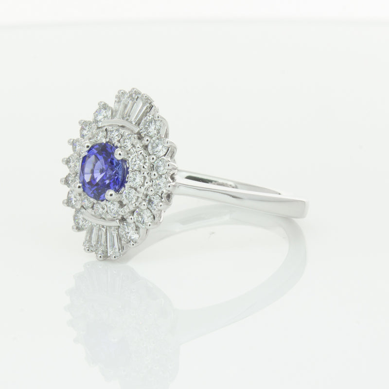 18ct White Gold .74ct Sapphire & Diamond Kira Ring-Ring-Walker & Hall