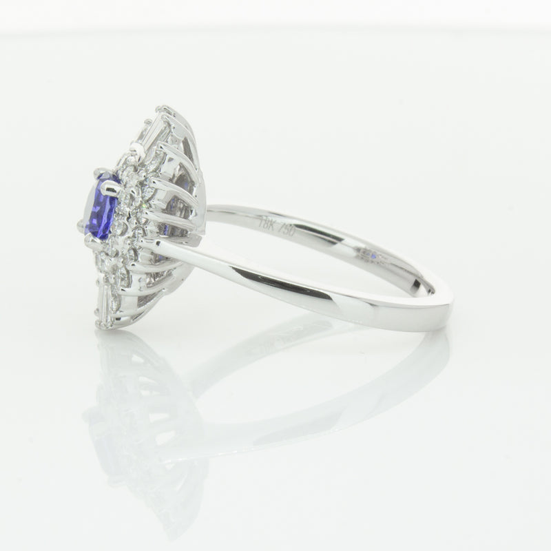 18ct White Gold .74ct Sapphire & Diamond Kira Ring-Ring-Walker & Hall