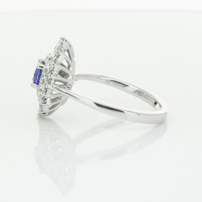 18ct White Gold .74ct Sapphire & Diamond Kira Ring-Ring-Walker & Hall