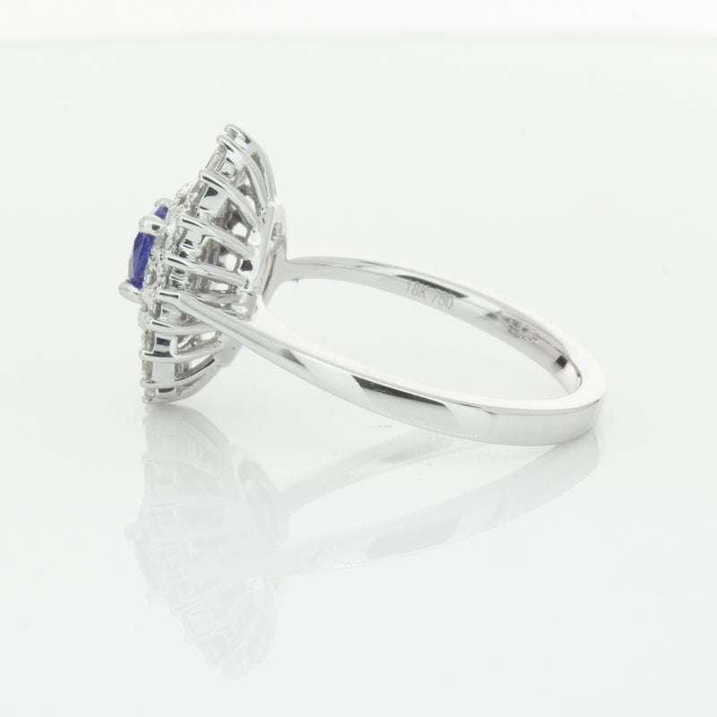 18ct White Gold .74ct Sapphire & Diamond Kira Ring-Ring-Walker & Hall