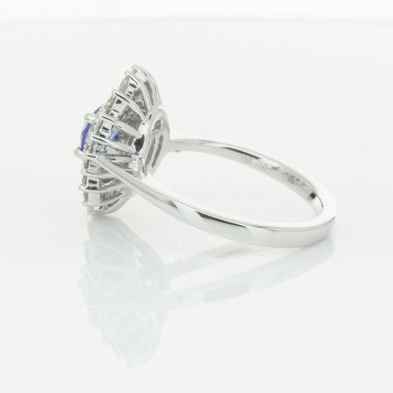 18ct White Gold .74ct Sapphire & Diamond Kira Ring-Ring-Walker & Hall