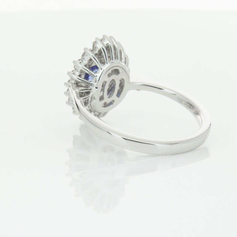 18ct White Gold .74ct Sapphire & Diamond Kira Ring-Ring-Walker & Hall