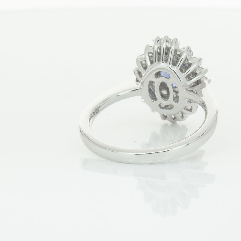 18ct White Gold .74ct Sapphire & Diamond Kira Ring-Ring-Walker & Hall