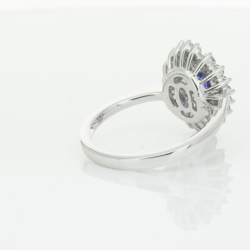 18ct White Gold .74ct Sapphire & Diamond Kira Ring-Ring-Walker & Hall