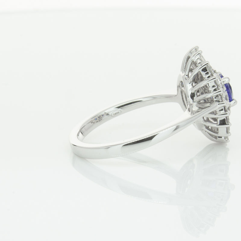 18ct White Gold .74ct Sapphire & Diamond Kira Ring-Ring-Walker & Hall