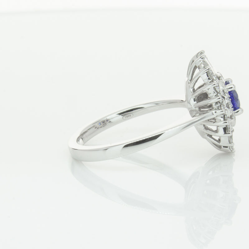 18ct White Gold .74ct Sapphire & Diamond Kira Ring-Ring-Walker & Hall