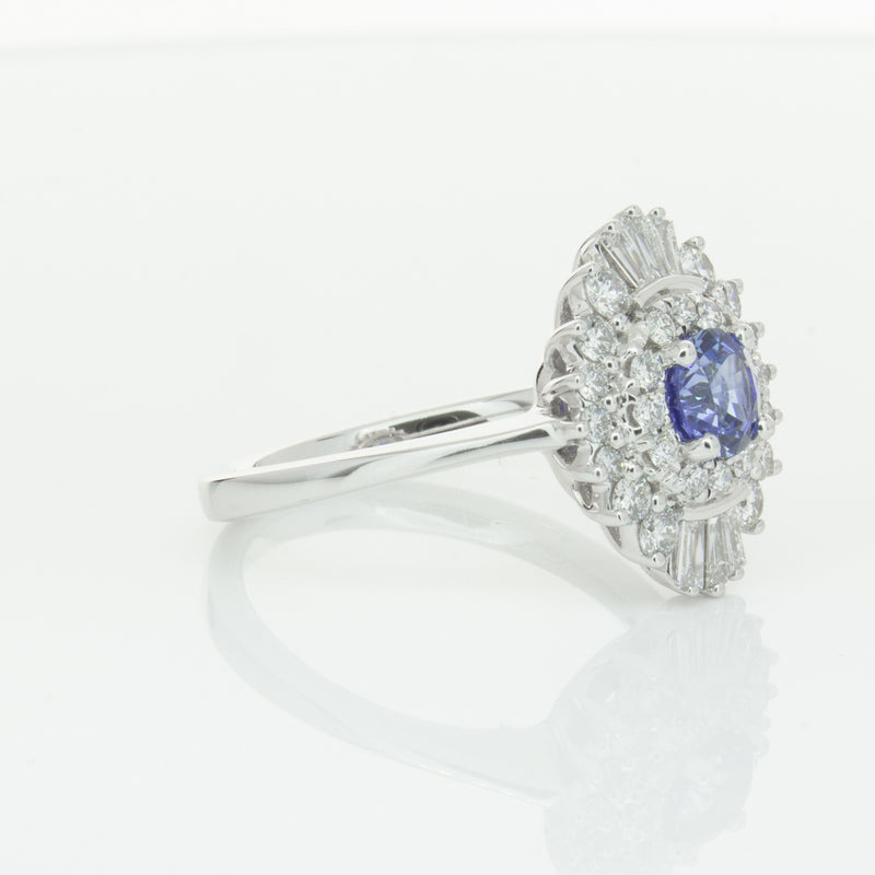 18ct White Gold .74ct Sapphire & Diamond Kira Ring-Ring-Walker & Hall