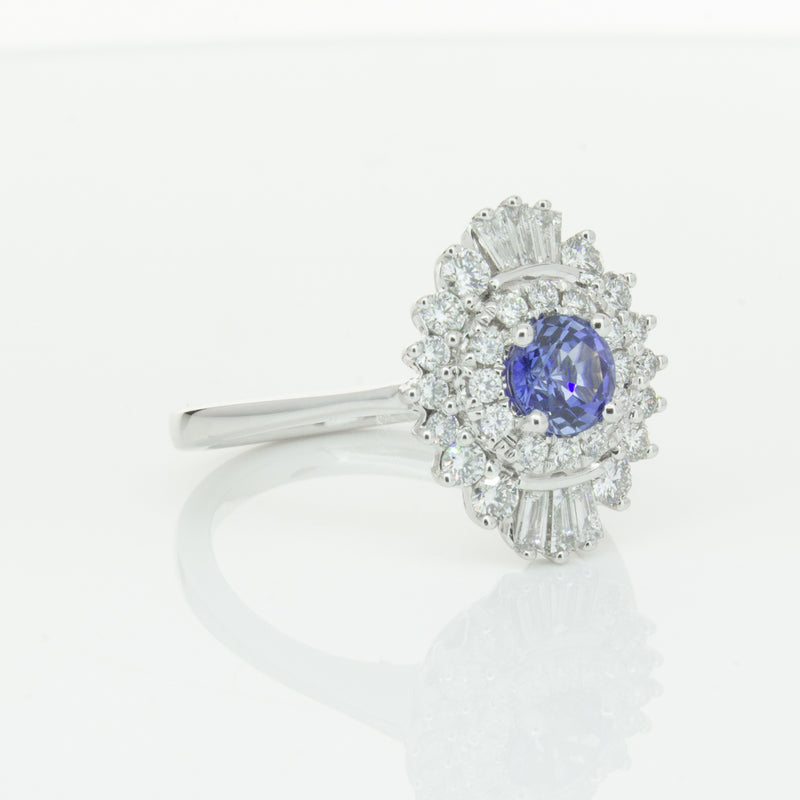 18ct White Gold .74ct Sapphire & Diamond Kira Ring-Ring-Walker & Hall